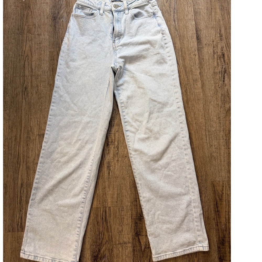 SO Goods For Life Baggy Dad Jeans Light Wash Highest Rise Size 5 27W Blue Denim